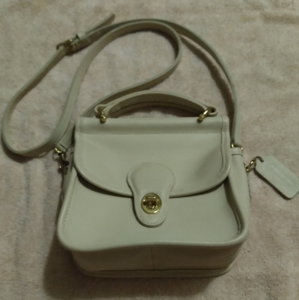 2 Coach Purses Vintage Cream Mini Winnie & Khaki Multi-colored